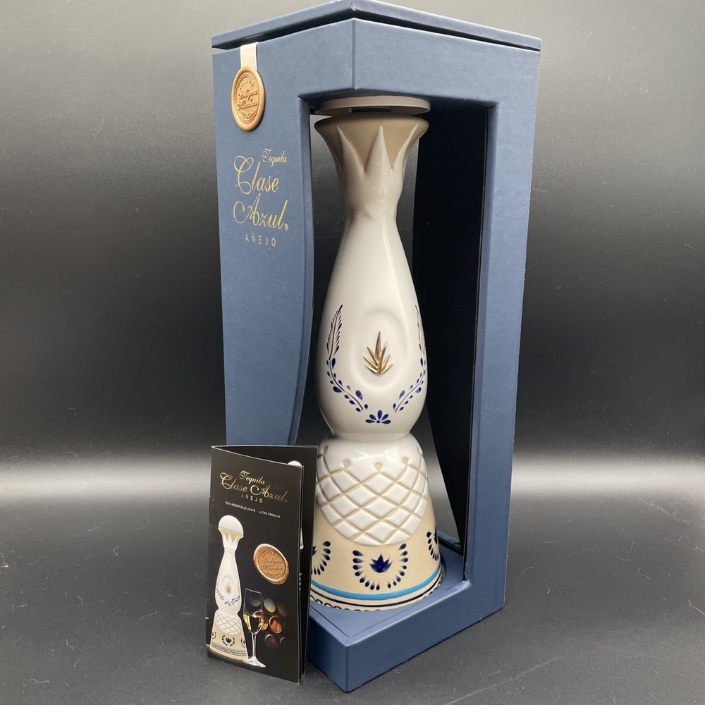 CLASE AZUL Anejo Premium EMPTY Tequila Bottle 750ml Signed & Numbered/BOX Mexico